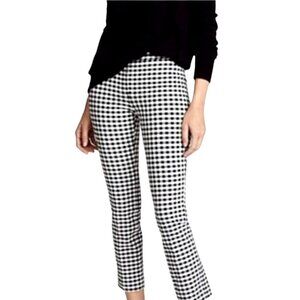 Theory Pants Women 2 Black And White Gingham‎ Skinny Cropped Classic Trousers